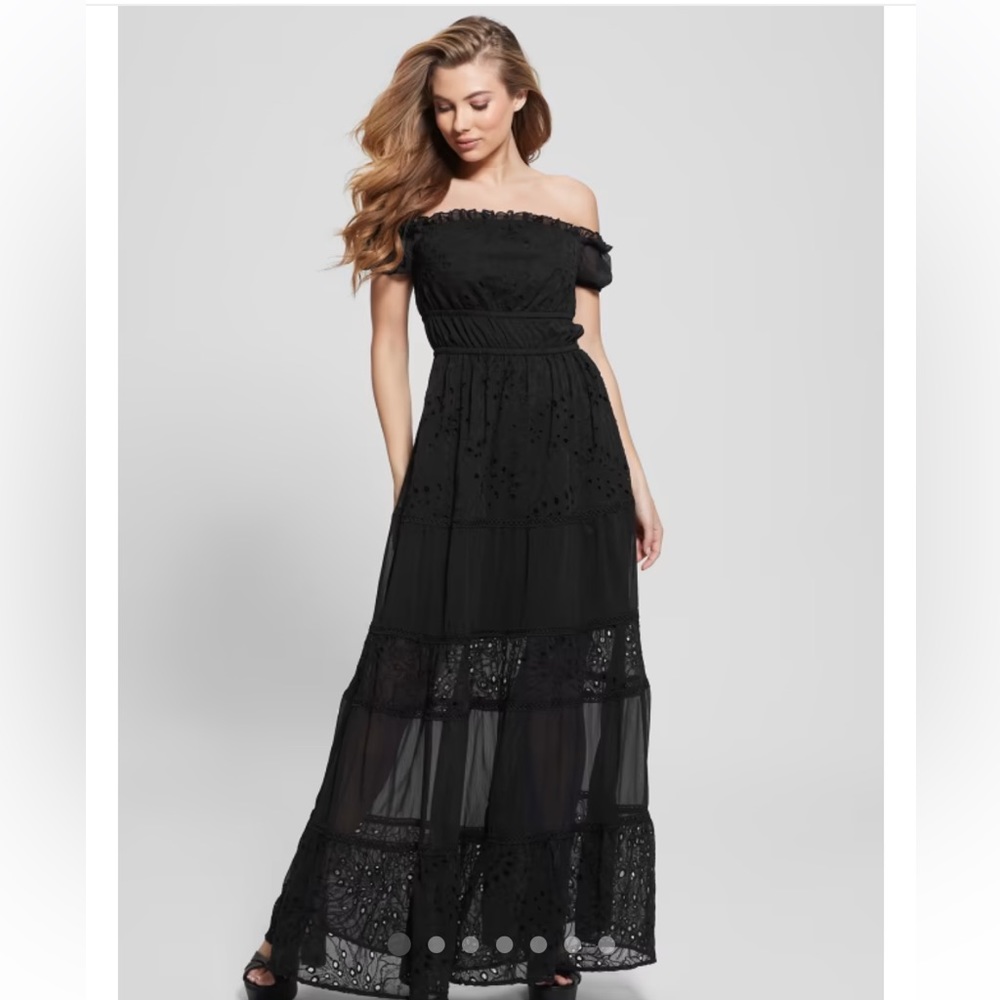 Guess Zena Maxi black Summer dress (Medium)